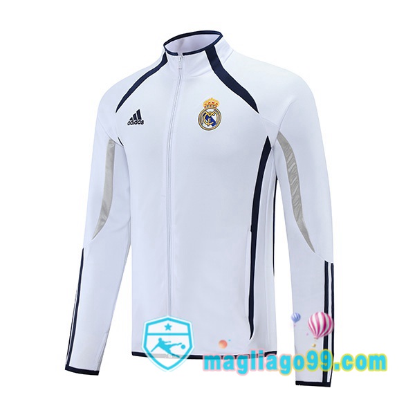Magliago - Passione Maglie Thai Affidabili Basso Costo Online Shop | Giacca Calcio Real Madrid Bianco 2021/2022