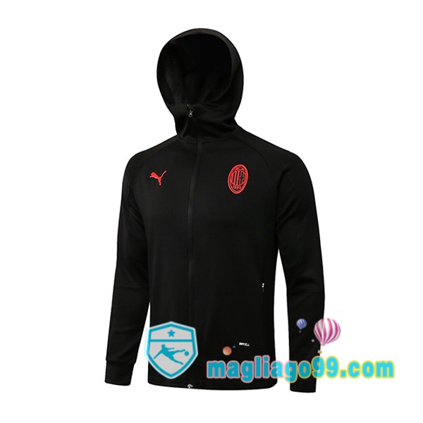 Magliago - Passione Maglie Thai Affidabili Basso Costo Online Shop | Giacca Con Cappuccio AC Milan Nero 2021/2022