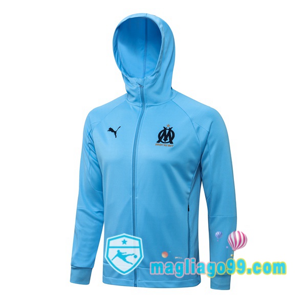 Magliago - Passione Maglie Thai Affidabili Basso Costo Online Shop | Giacca Con Cappuccio Marsiglia OM Blu 2021/2022