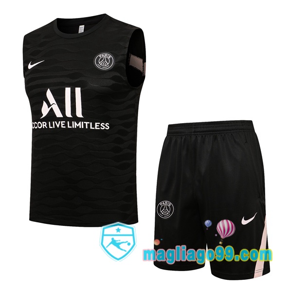 Magliago - Passione Maglie Thai Affidabili Basso Costo Online Shop | Gilet Calcio Paris PSG + Shorts Nero 2021/2022