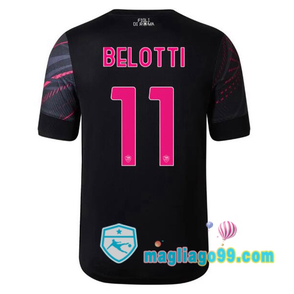 Magliago - Passione Maglie Thai Affidabili Basso Costo Online Shop | Maglia AS Roma (BELOTTI 11) Terza Nero 2022/2023