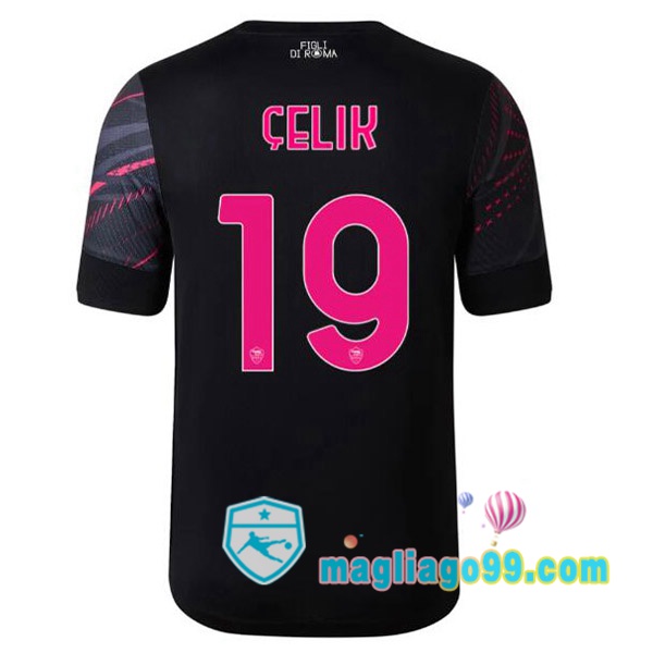 Magliago - Passione Maglie Thai Affidabili Basso Costo Online Shop | Maglia AS Roma (ÇELIK 19) Terza Nero 2022/2023