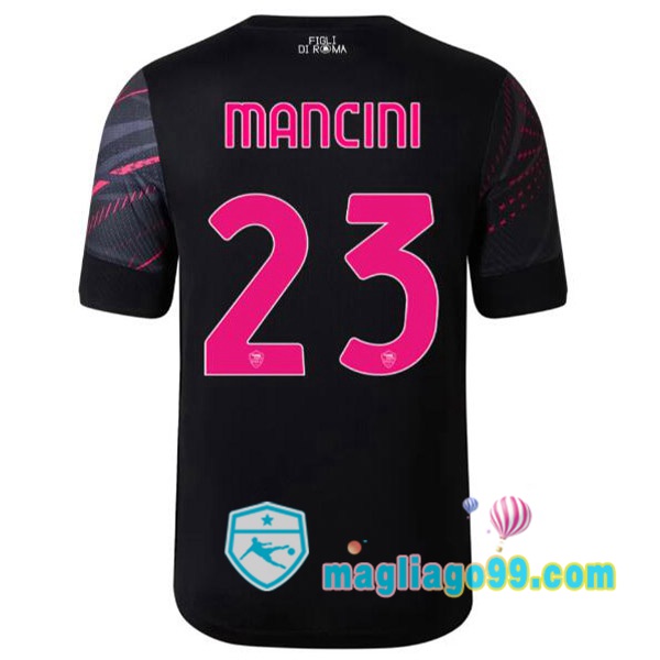 Magliago - Passione Maglie Thai Affidabili Basso Costo Online Shop | Maglia AS Roma (MANCINI 23) Terza Nero 2022/2023