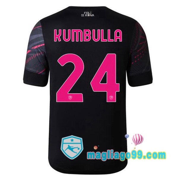Maglia AS Roma (KUMBULLA 24) Terza Nero 2022/2023