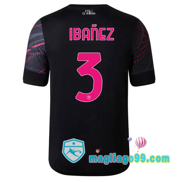 Magliago - Passione Maglie Thai Affidabili Basso Costo Online Shop | Maglia AS Roma (IBAÑEZ 3) Terza Nero 2022/2023