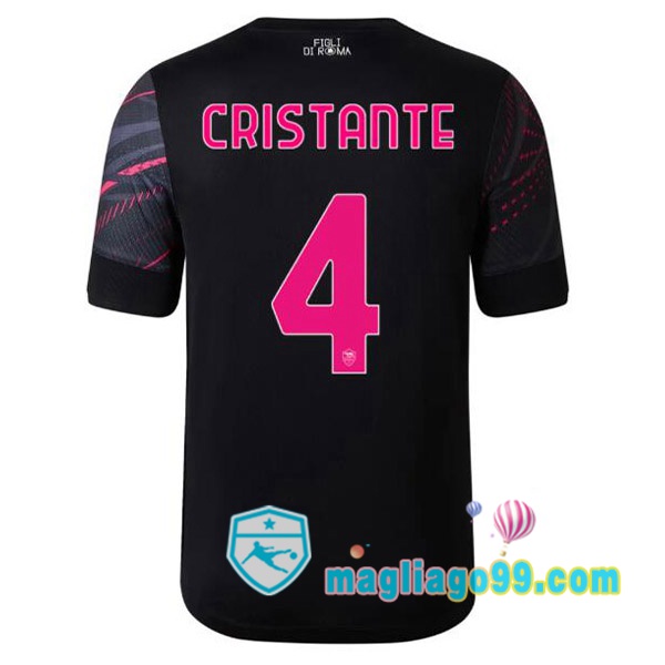 Magliago - Passione Maglie Thai Affidabili Basso Costo Online Shop | Maglia AS Roma (CRISTANTE 4) Terza Nero 2022/2023