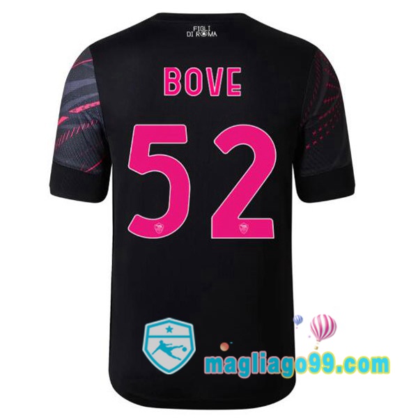 Magliago - Passione Maglie Thai Affidabili Basso Costo Online Shop | Maglia AS Roma (BOVE 52) Terza Nero 2022/2023