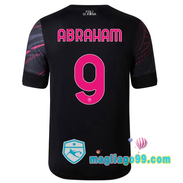 Magliago - Passione Maglie Thai Affidabili Basso Costo Online Shop | Maglia AS Roma (ABRAHAM 9) Terza Nero 2022/2023