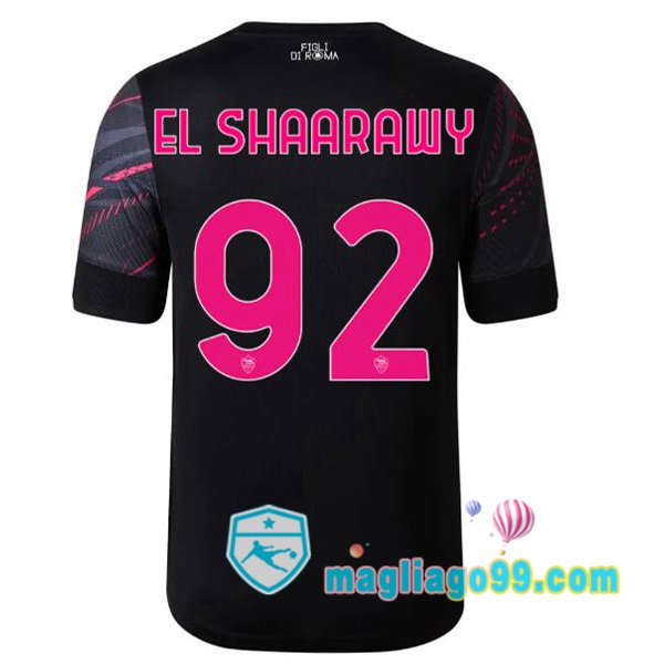 Magliago - Passione Maglie Thai Affidabili Basso Costo Online Shop | Maglia AS Roma (EL SHAARAWY 92) Terza Nero 2022/2023