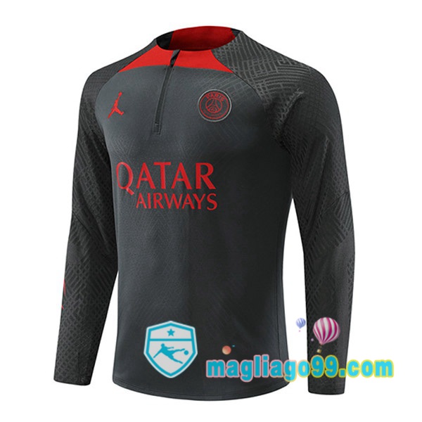 Magliago - Passione Maglie Thai Affidabili Basso Costo Online Shop | Felpa Calcio Paris PSG Grigio 2022/2023