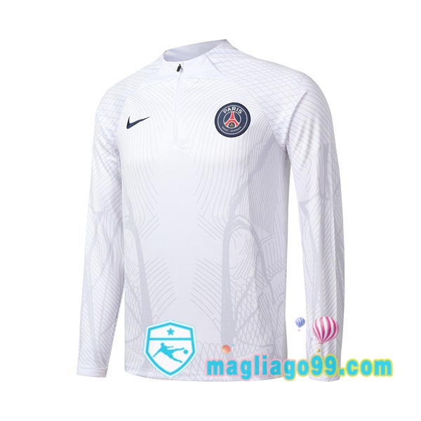 Magliago - Passione Maglie Thai Affidabili Basso Costo Online Shop | Felpa Calcio Paris PSG Bianco 2022/2023
