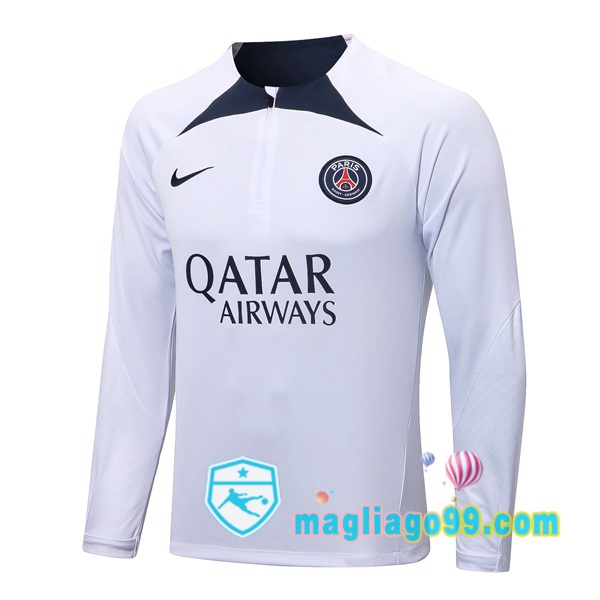 Magliago - Passione Maglie Thai Affidabili Basso Costo Online Shop | Felpa Calcio Paris PSG Bianco 2022/2023