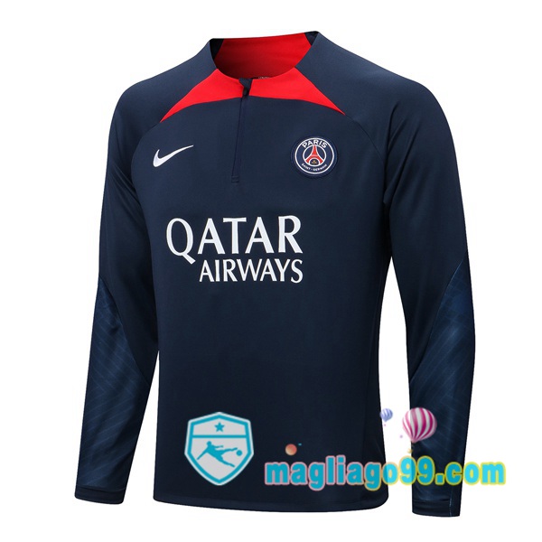 Magliago - Passione Maglie Thai Affidabili Basso Costo Online Shop | Felpa Calcio Paris PSG Blu Royal 2022/2023