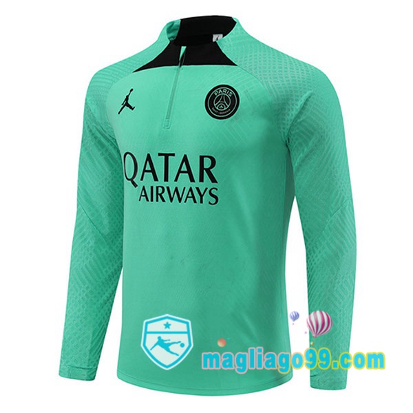 Magliago - Passione Maglie Thai Affidabili Basso Costo Online Shop | Felpa Calcio Paris PSG Verde 2022/2023