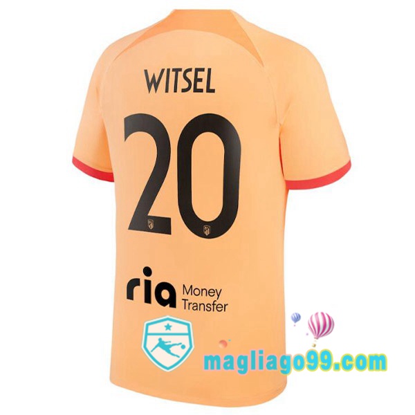 Magliago - Passione Maglie Thai Affidabili Basso Costo Online Shop | Maglia Atletico Madrid (WITSEL 20) Terza Arancione 2022/2023