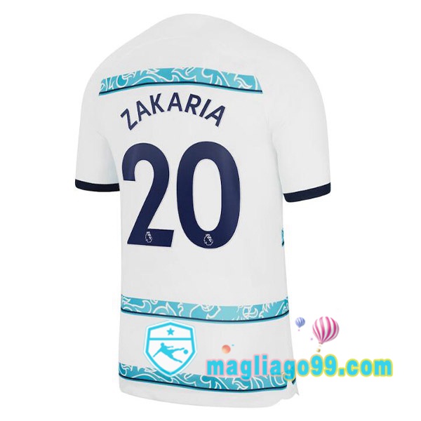 Magliago - Passione Maglie Thai Affidabili Basso Costo Online Shop | Maglia FC Chelsea (ZAKARIA 20) Seconda Bianco 2022/2023