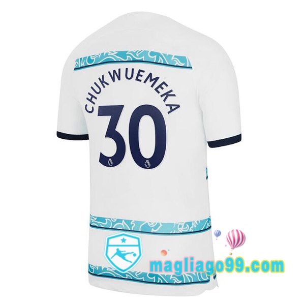 Magliago - Passione Maglie Thai Affidabili Basso Costo Online Shop | Maglia FC Chelsea (CHUKWUEMEKA 30) Seconda Bianco 2022/2023