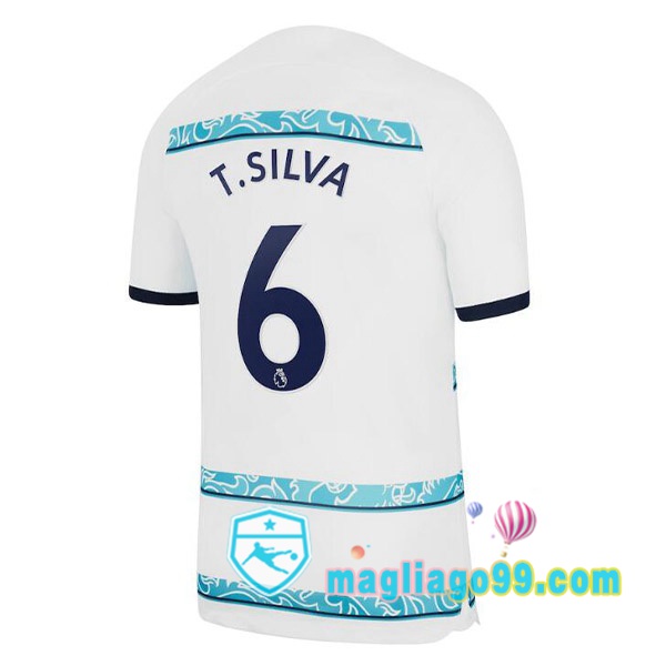 Magliago - Passione Maglie Thai Affidabili Basso Costo Online Shop | Maglia FC Chelsea (T. SILVA 6) Seconda Bianco 2022/2023