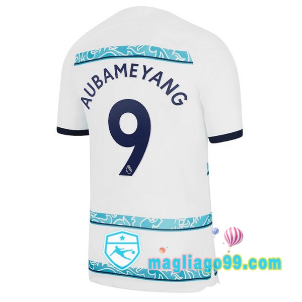 Magliago - Passione Maglie Thai Affidabili Basso Costo Online Shop | Maglia FC Chelsea (AUBAMEYANG 9) Seconda Bianco 2022/2023
