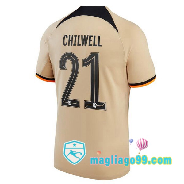 Magliago - Passione Maglie Thai Affidabili Basso Costo Online Shop | Maglia FC Chelsea (CHILWELL 21) Terza Marrone 2022/2023