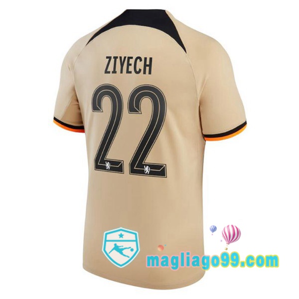 Magliago - Passione Maglie Thai Affidabili Basso Costo Online Shop | Maglia FC Chelsea (ZIYECH 22) Terza Marrone 2022/2023