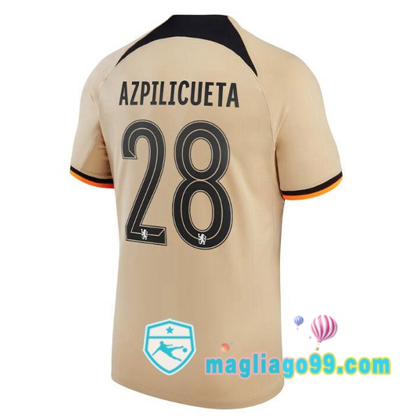 Magliago - Passione Maglie Thai Affidabili Basso Costo Online Shop | Maglia FC Chelsea (AZPILICUETA 28) Terza Marrone 2022/2023