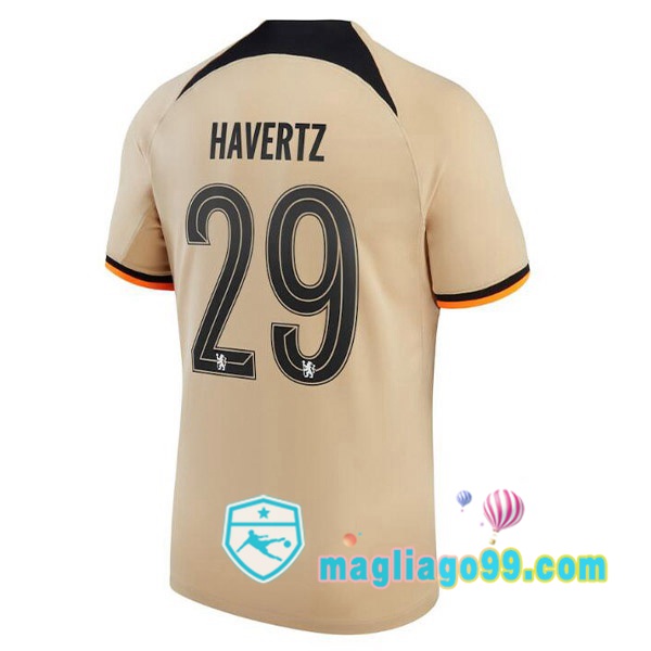 Magliago - Passione Maglie Thai Affidabili Basso Costo Online Shop | Maglia FC Chelsea (HAVerdeZ 29) Terza Marrone 2022/2023