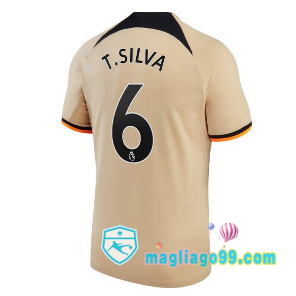 Magliago - Passione Maglie Thai Affidabili Basso Costo Online Shop | Maglia FC Chelsea (T. SILVA 6) Terza Marrone 2022/2023