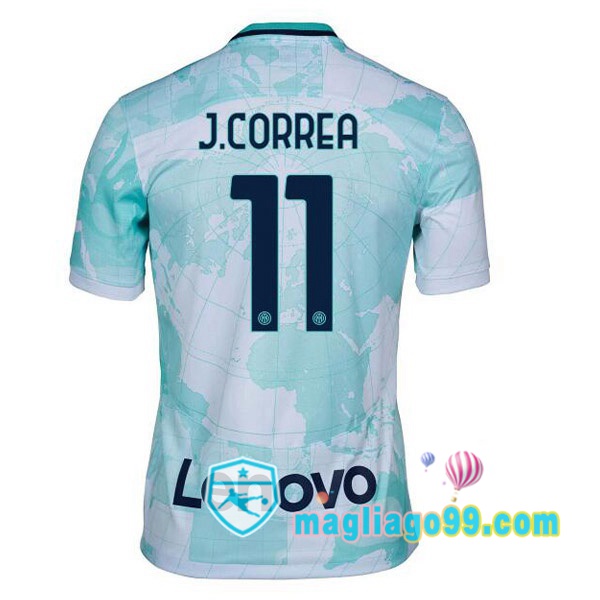 Magliago - Passione Maglie Thai Affidabili Basso Costo Online Shop | Maglia Inter Milan (J.CORREA 11) Seconda Bianco Verde 2022/2023