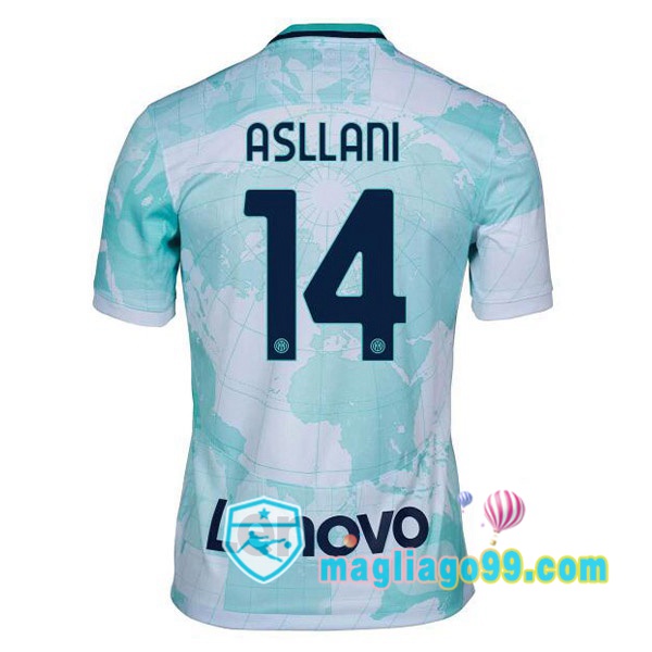Magliago - Passione Maglie Thai Affidabili Basso Costo Online Shop | Maglia Inter Milan (ASLLANI 14) Seconda Bianco Verde 2022/2023
