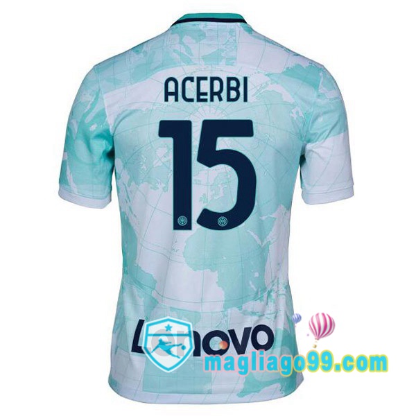 Magliago - Passione Maglie Thai Affidabili Basso Costo Online Shop | Maglia Inter Milan (ACERBI 15) Seconda Bianco Verde 2022/2023