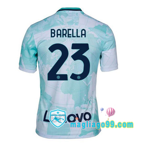 Magliago - Passione Maglie Thai Affidabili Basso Costo Online Shop | Maglia Inter Milan (BARELLA 23) Seconda Bianco Verde 2022/2023