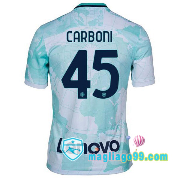 Magliago - Passione Maglie Thai Affidabili Basso Costo Online Shop | Maglia Inter Milan (CARBONI 45) Seconda Bianco Verde 2022/2023