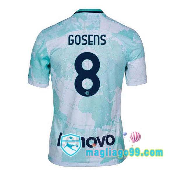 Magliago - Passione Maglie Thai Affidabili Basso Costo Online Shop | Maglia Inter Milan (GOSENS 8) Seconda Bianco Verde 2022/2023