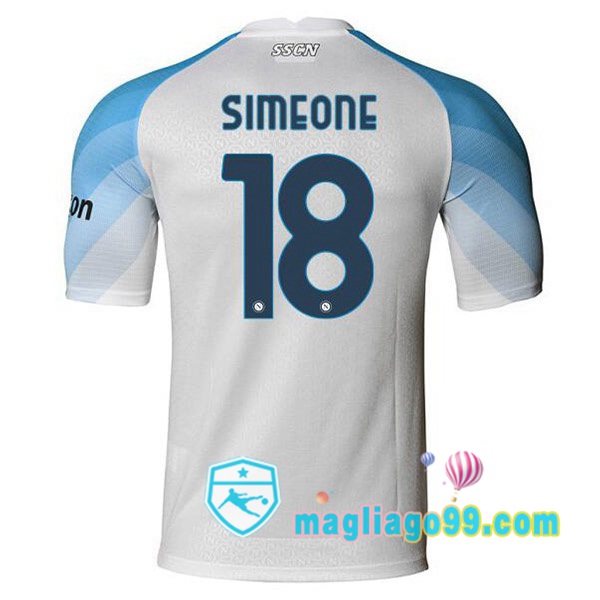 Magliago - Passione Maglie Thai Affidabili Basso Costo Online Shop | Maglia SSC Napoli (Simeone 18) Prima Bianco 2022/2023