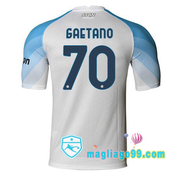 Magliago - Passione Maglie Thai Affidabili Basso Costo Online Shop | Maglia SSC Napoli (Gaetano 70) Prima Bianco 2022/2023