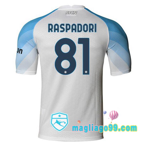 Magliago - Passione Maglie Thai Affidabili Basso Costo Online Shop | Maglia SSC Napoli (Raspadori 81) Prima Bianco 2022/2023