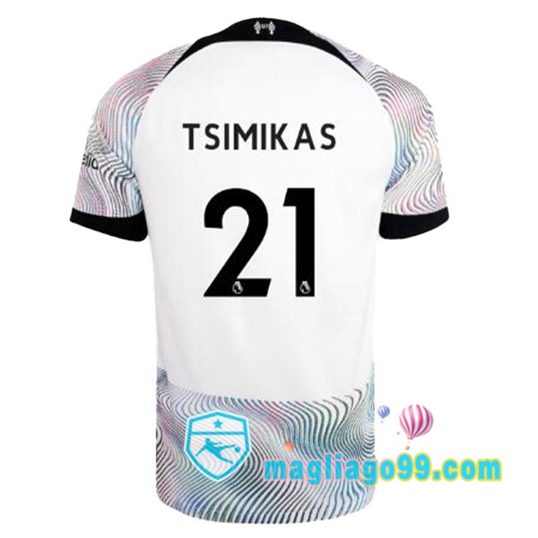 Magliago - Passione Maglie Thai Affidabili Basso Costo Online Shop | Maglia FC Liverpool (TSIMIKAS 21) Seconda Bianco 2022/2023
