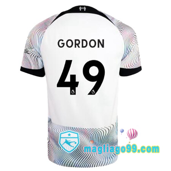 Magliago - Passione Maglie Thai Affidabili Basso Costo Online Shop | Maglia FC Liverpool (GORDON 49) Seconda Bianco 2022/2023
