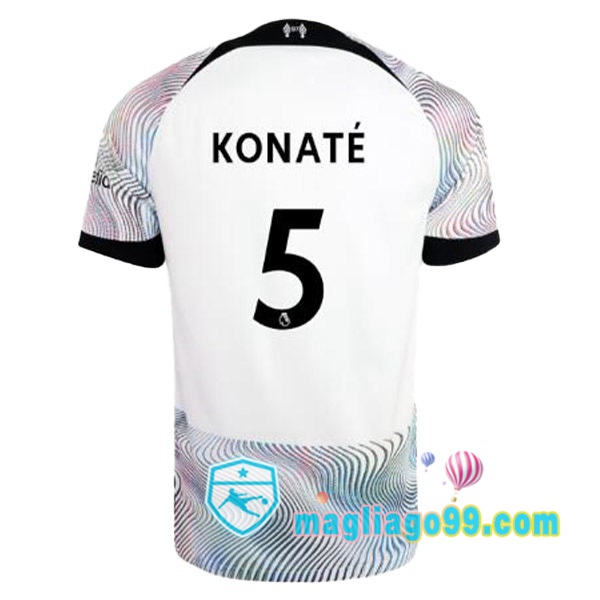 Magliago - Passione Maglie Thai Affidabili Basso Costo Online Shop | Maglia FC Liverpool (KONATE 5) Seconda Bianco 2022/2023
