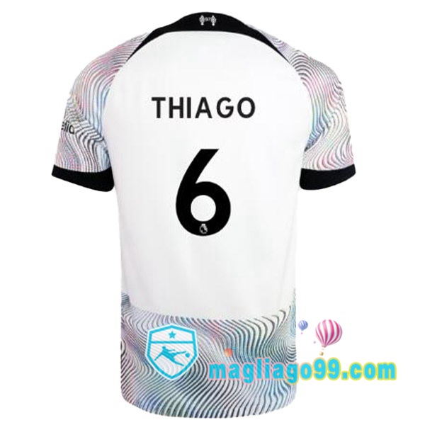 Magliago - Passione Maglie Thai Affidabili Basso Costo Online Shop | Maglia FC Liverpool (THIAGO 6) Seconda Bianco 2022/2023