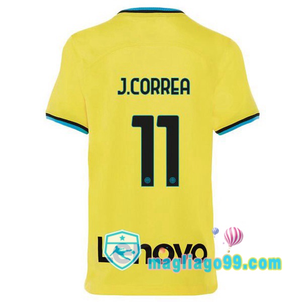 Magliago - Passione Maglie Thai Affidabili Basso Costo Online Shop | Maglia Inter Milan (J.CORREA 11) Terza Giallo 2022/2023