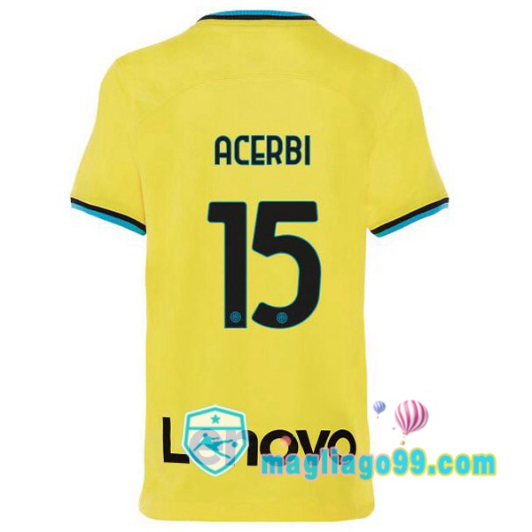 Magliago - Passione Maglie Thai Affidabili Basso Costo Online Shop | Maglia Inter Milan (ACERBI 15) Terza Giallo 2022/2023