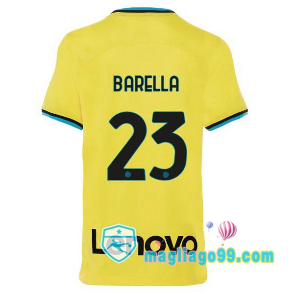 Magliago - Passione Maglie Thai Affidabili Basso Costo Online Shop | Maglia Inter Milan (BARELLA 23) Terza Giallo 2022/2023