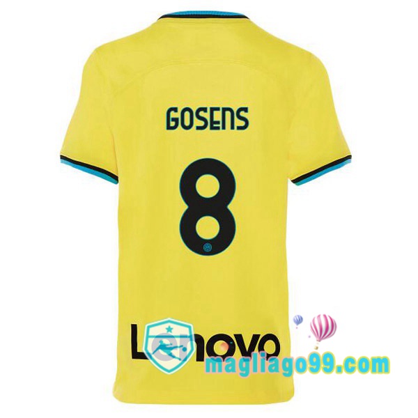 Magliago - Passione Maglie Thai Affidabili Basso Costo Online Shop | Maglia Inter Milan (GOSENS 8) Terza Giallo 2022/2023