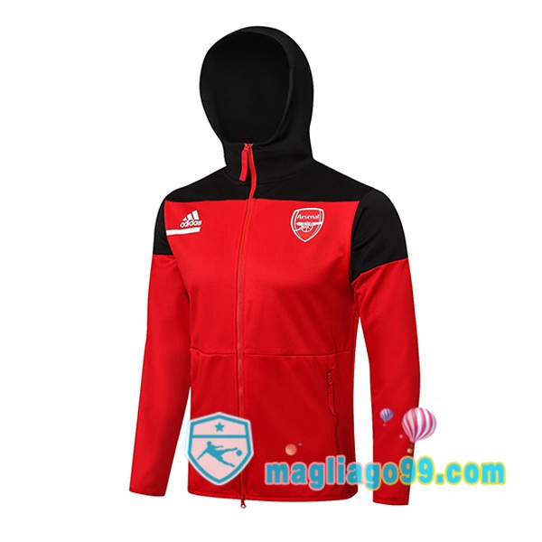 Magliago - Passione Maglie Thai Affidabili Basso Costo Online Shop | Giacca Con Cappuccio Arsenal Rosso Nero 2021/2022