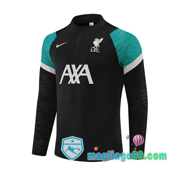 Magliago - Passione Maglie Thai Affidabili Basso Costo Online Shop | Felpa Calcio FC Liverpool Nero Verde 2022/2023