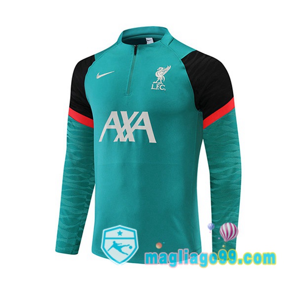 Magliago - Passione Maglie Thai Affidabili Basso Costo Online Shop | Felpa Calcio FC Liverpool Verde Nero 2022/2023