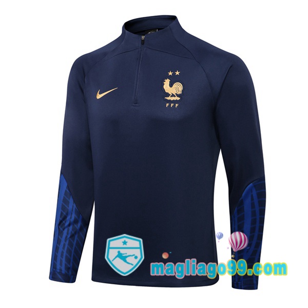 Magliago - Passione Maglie Thai Affidabili Basso Costo Online Shop | Felpa Calcio Francia Blu Royal 2022/2023
