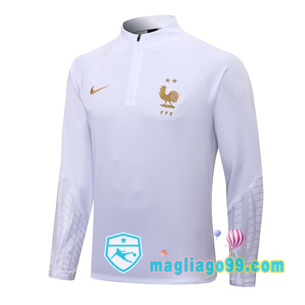 Magliago - Passione Maglie Thai Affidabili Basso Costo Online Shop | Felpa Calcio Francia Bianco 2022/2023